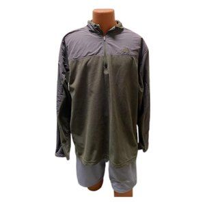 The North Face Men Green Fleece On Gray Sweater/Jacket XXL